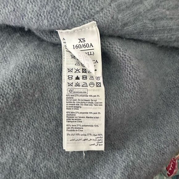 ALLSAINTS Rufa Wool Blend Cardigan In Blue Smoke Size XS - Picture 5 of 13